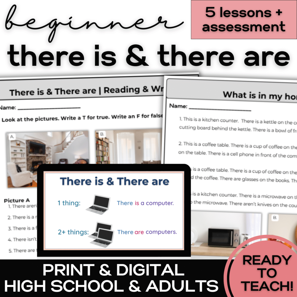 there is there are unit beginner esl lesson