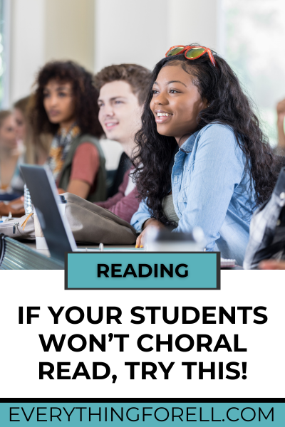 easy reading strategy drop-in reading choral read student engagement