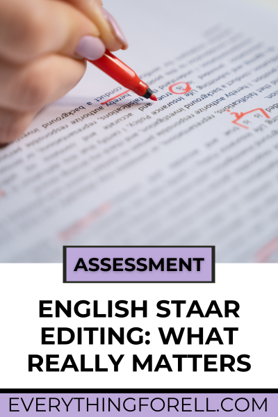 Everything for ELL 5 STAAR English Editing