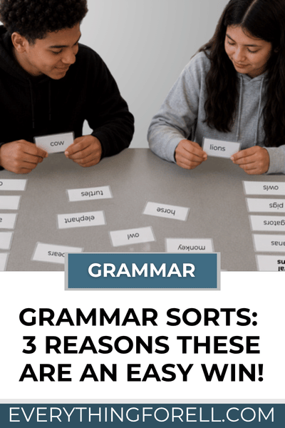 Everything for ELL 4 Grammar sorts