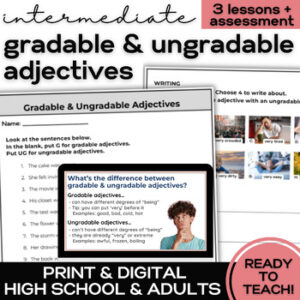 ESL Gradable Ungradable Adjectives: Lessons