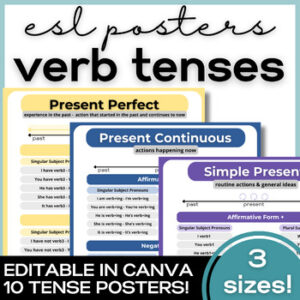 ESL Grammar & Verb Tense Posters