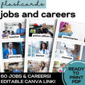 ESL Job & Careers Flash Cards- Vocabulary for High School & Adult Beginner-1