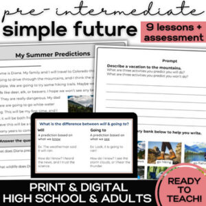 ESL Simple Future Tense- Lessons