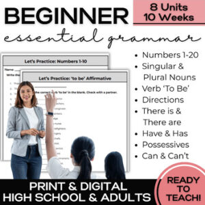 ESL Newcomer Essential Bundle- 8 Units of Secondary & Adult Activities for ELL-1