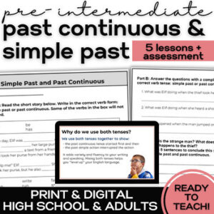 ESL Simple Past & Past Continuous- Lessons & Activities for High School & Adults-1