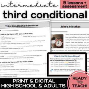 ESL Third 3rd Conditional- Lessons & Activities for High School & Adult ELL-1