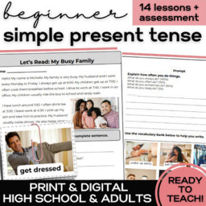 ESL Simple Present Tense- Lessons