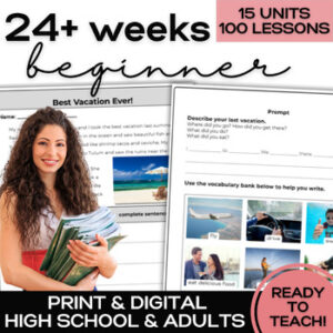 ESL Newcomer Beginner Curriculum- Lessons & Activities for High School & Adults-1