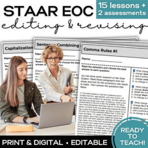 STAAR ENGLISH 1 & 2- Editing & Revising Practice Lessons